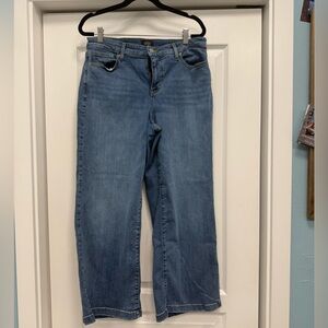 NYDJ Teresa Ankle Wide Leg Jeans in Medium Blue Wash